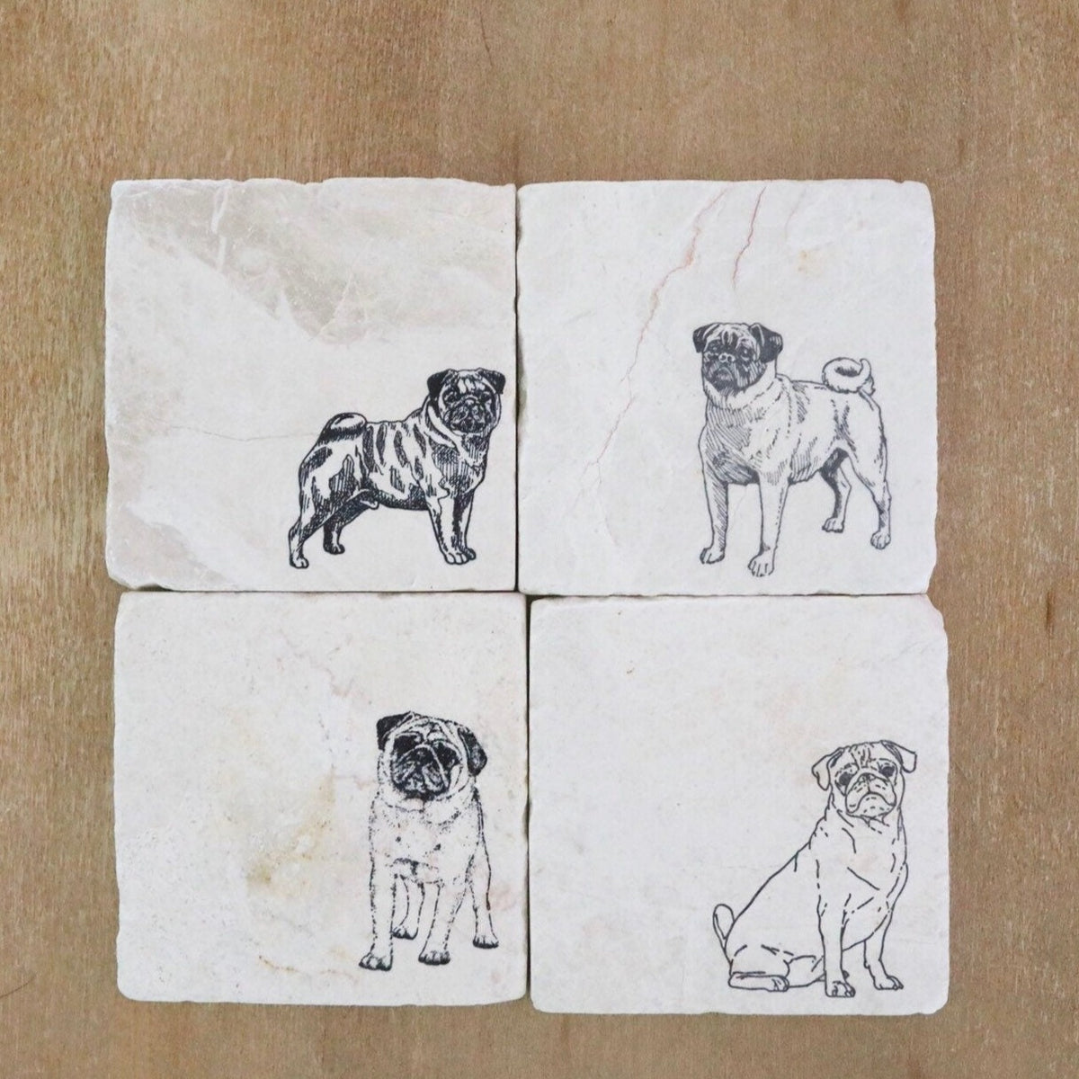 Dog Loss Marble Coaster Gift – Lace, Grace & Peonies