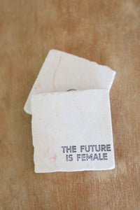 The Future is Female Marble Coasters/ feminist marble coasters/ girl power coasters/ empowerment gift/ stone coasters/ drink coasters