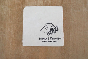 Mount Rainier National Park Coaster Set/ National Park gift/ national park home decor/ stone coasters/ custom coasters/ drink coasters