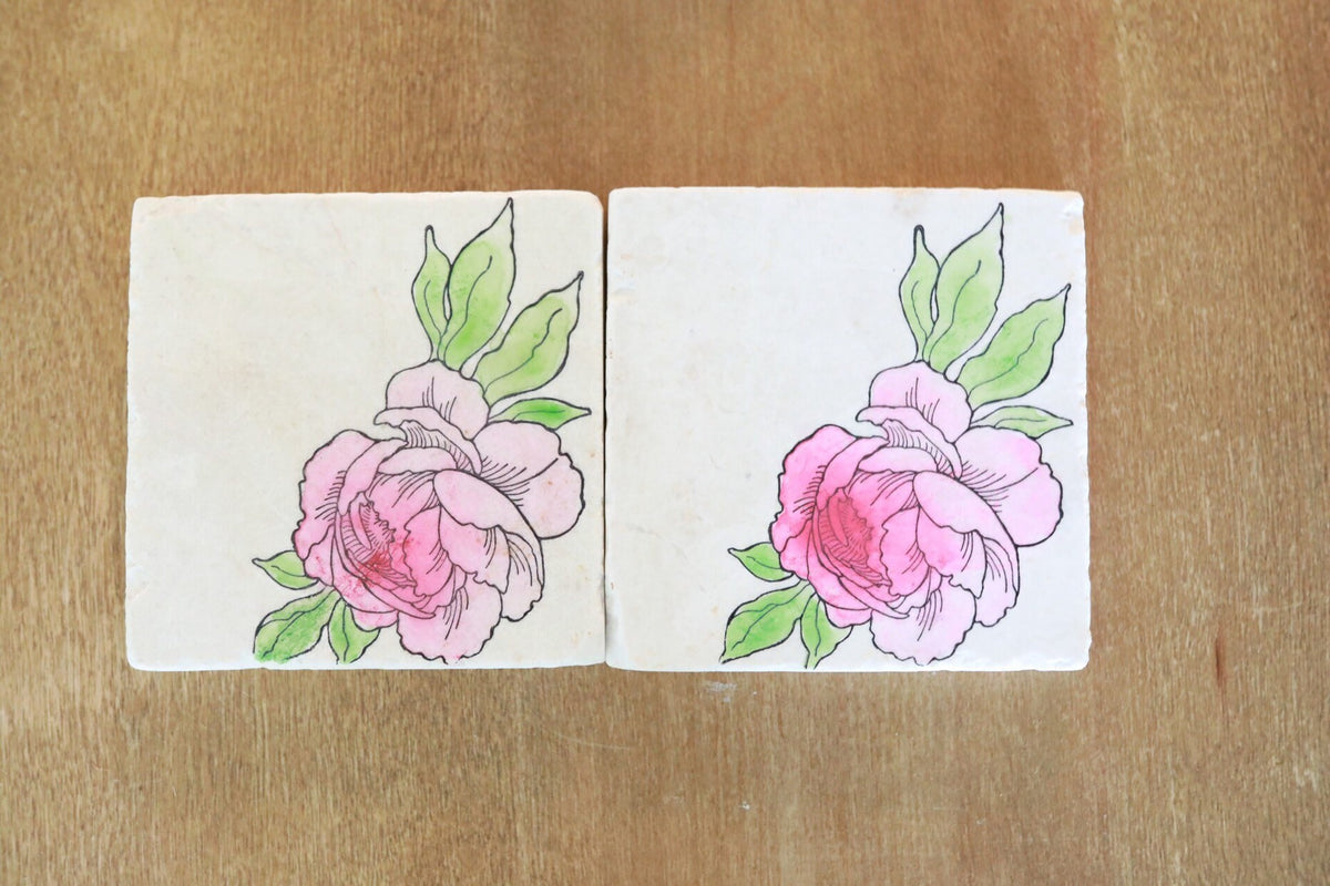 Bumble Bee Marble Coasters – Lace, Grace & Peonies