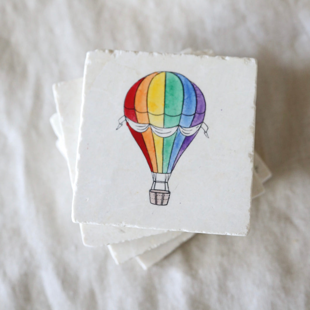 Hot Air Balloon Marble Coasters