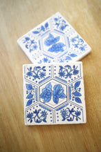 Delft Blue Medallion Painted Coasters