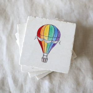 Hot Air Balloon Marble Coasters