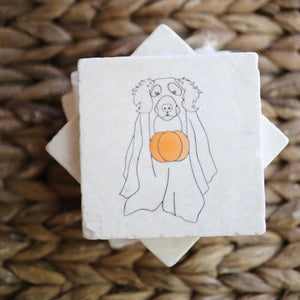 Golden Retriever Dog Ghost Coasters