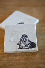 Basset Hound Marble Coasters: Dog Lover Gift