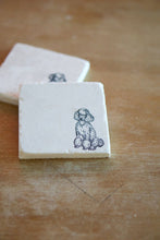 Poodle Dog Marble Coaster