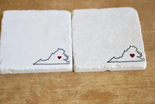 Virginia State Marble Coasters