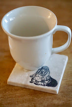 Basset Hound Marble Coasters: Dog Lover Gift