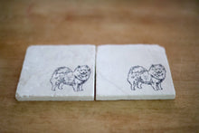 American Eskimo Dog Marble Coasters