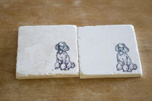 Poodle Dog Marble Coaster