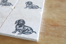 Dachshund Marble Coaster Set for gift