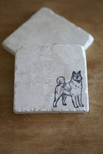 Akita Marble Coaster Set