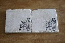 Akita Marble Coaster Set
