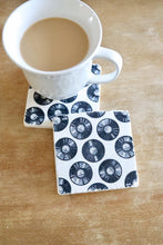 Vintage Vinyl Record Marble Coaster Set