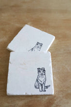 Collie Dog Marble Coaster Gift