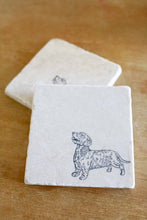 Dachshund Long Hair Marble Coaster
