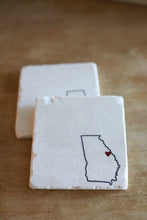 Georgia Marble Coasters, Georgia housewarming gift/ Atlanta/ Savannah/ marble coasters/ Stone Coasters/ drink coasters/ Georgia love
