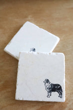 Australian Shepherd Marble Stone Coaster Set- Aussie Gift- Dog Pet gift- pet loss- stone drink marble tile coasters