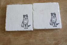 Collie Dog Marble Coaster Gift