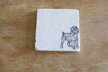 Brussels Griffon Marble coaster set gift