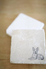 Chihuahua dog marble coaster set