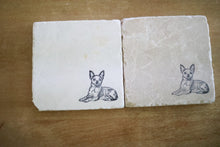 Chihuahua dog marble coaster set