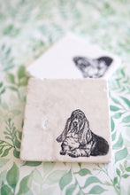 Basset Hound Marble Coasters: Dog Lover Gift