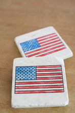 American Flag Marble Coasters