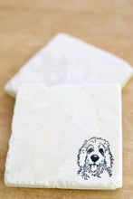 Goldendoodle Dog Marble Coasters