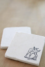 Goat Farm Animal Marble Coasters