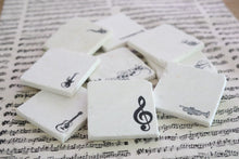 Sheet Music Note Marble Coasters