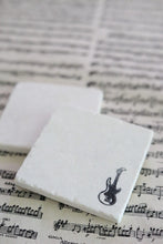 Electric guitar marble coasters
