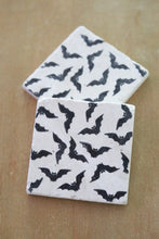 Halloween Bats Marble Coasters