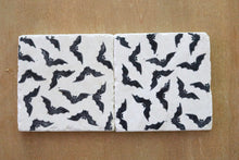 Halloween Bats Marble Coasters