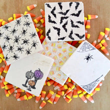 Halloween Bats Marble Coasters