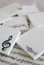 Sheet Music Note Marble Coasters