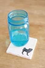 Black Pug Marble Coasters