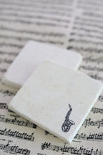 Saxophone marble coasters