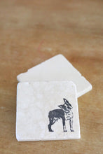 Boston Terrier Marble Coaster Set