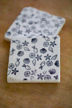 Seashells Nautical Marble Coaster Home Decor- Nautical Coasters