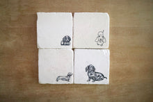 Dachshund Mix Marble Coaster Set of 4 for custom dog gift