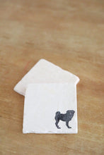 Black Pug Marble Coasters