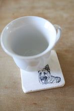 German Shepherd Head Marble Coaster Se