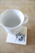 Golden Retriever Face Marble Coaster