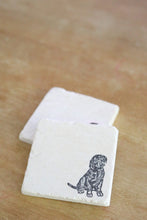 Brown Lab Marble Coasters