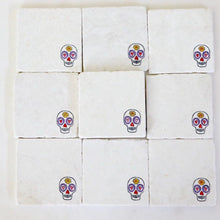 Sugar Skull Marble Coaster Set