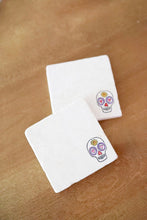 Sugar Skull Marble Coaster Set