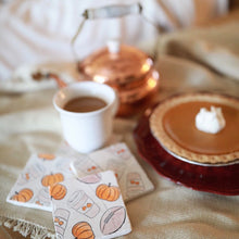 Pumpkin Spice Latte, Pumpkin and Football Marble Coasters