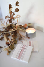 Marble Farmhouse Grain Sack Coaster Set