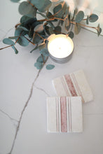 Marble Farmhouse Grain Sack Coaster Set